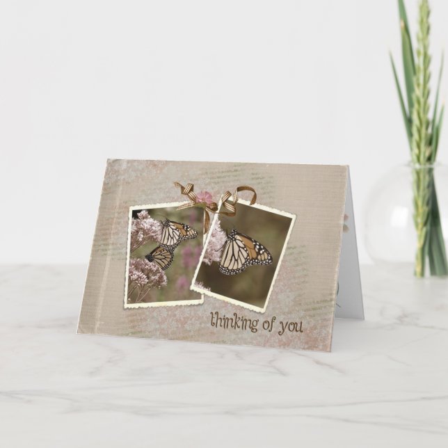 Tarjeta Thinking of You Butterflies (Anverso)