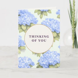 Tarjeta Thinking of You Card | Blue Hydrangea Floral