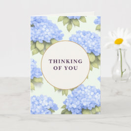 Tarjeta Thinking of You Card | Blue Hydrangea Floral