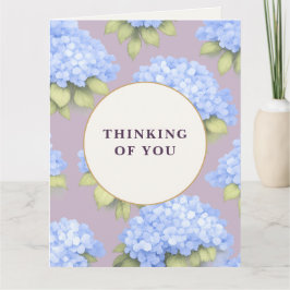 Tarjeta Thinking of You Card | Blue Hydrangea Floral