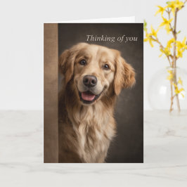 Tarjeta Thinking of You Golden Retriever