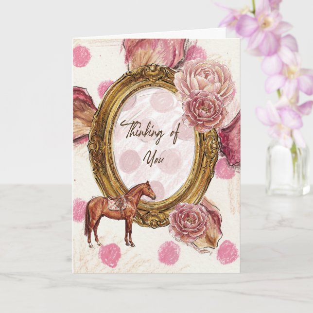 Tarjeta Thinking of You Horse (Orquídea)