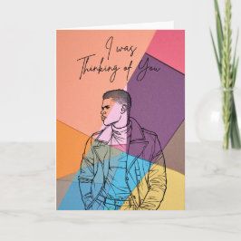 Tarjeta Thinking of You – Modern Artistic Greeting Card