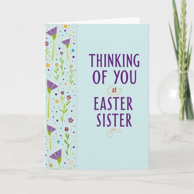 Tarjeta Thinking Of You Sister Card (Anverso)
