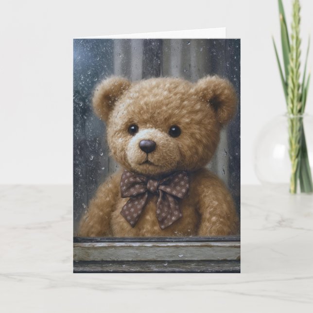 Tarjeta Thinking of You Teddy Bear (Anverso)