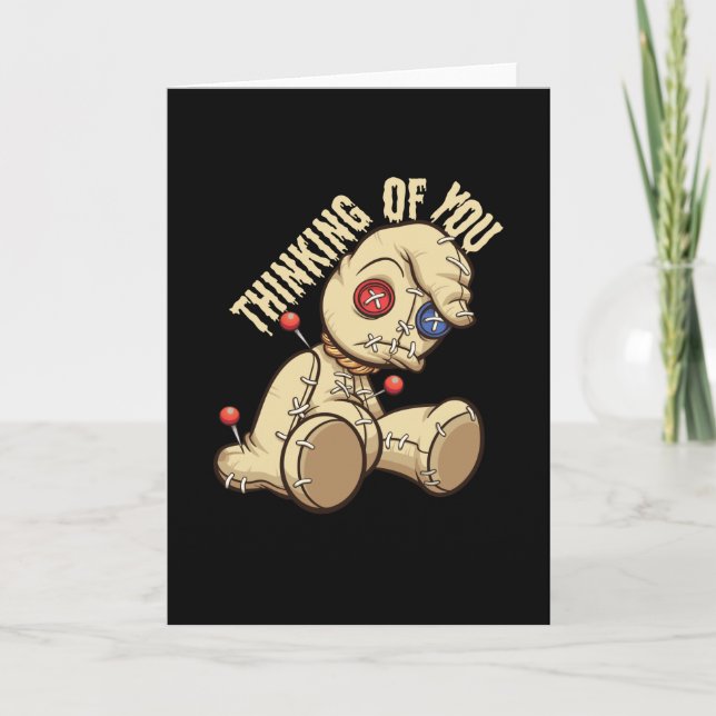 Tarjeta Thinking Of You Voodoo Doll Voodoo (Anverso)