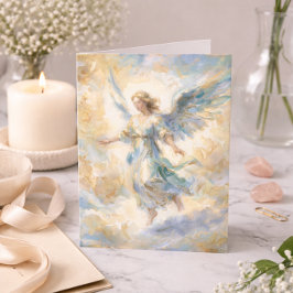 Tarjeta Thinking of You Watercolor Angel Sympathy