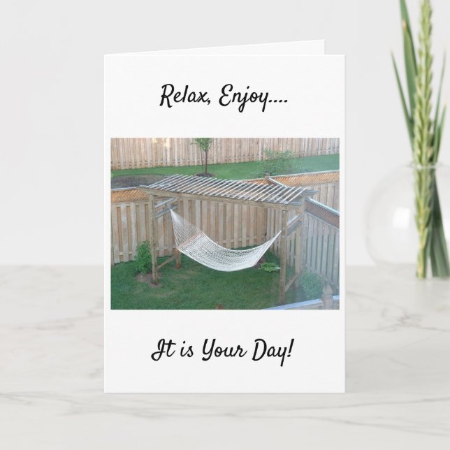 TARJETA THIS HAMMOCK AWAITS ENJOY BIRTHDAY CARD (Anverso)