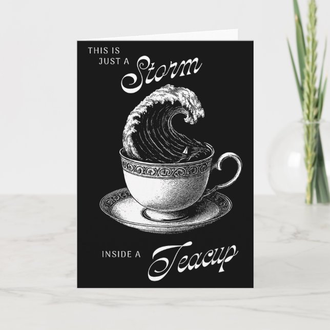 Tarjeta This Is Just A Inside A Teacup Funny Tea Lover Vin (Anverso)