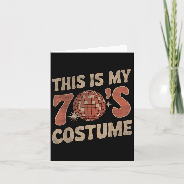 Tarjeta This Is My 70s Costume 1970s Fashion Retro Hallowe (Anverso)