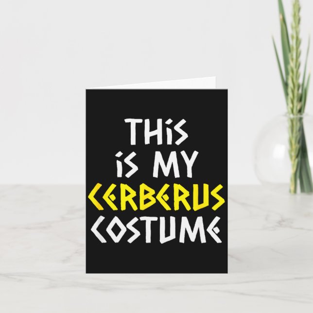 Tarjeta This Is My Cerberus Costume Halloween Greek Mythol (Anverso)
