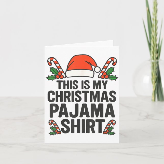 Tarjeta This Is My Christmas Pajama Funny Xmas Pj S Men Wo (Anverso)