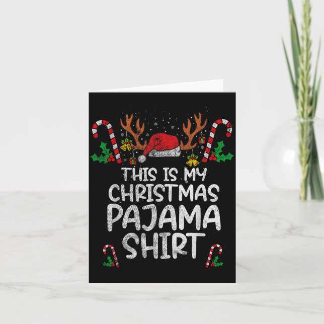 Tarjeta This Is My Christmas Pajama Funny Xmas Pjs Men Wom (Anverso)