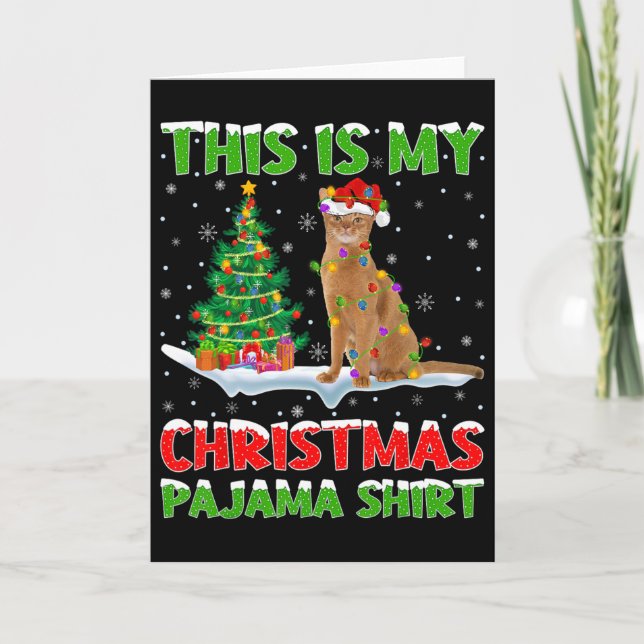 Tarjeta This Is My Christmas Pajama Shirt Christmas  (Anverso)