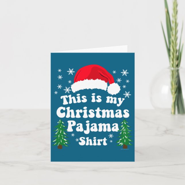 Tarjeta This Is My Christmas Pajama Shirt Funny Retro Matc (Anverso)