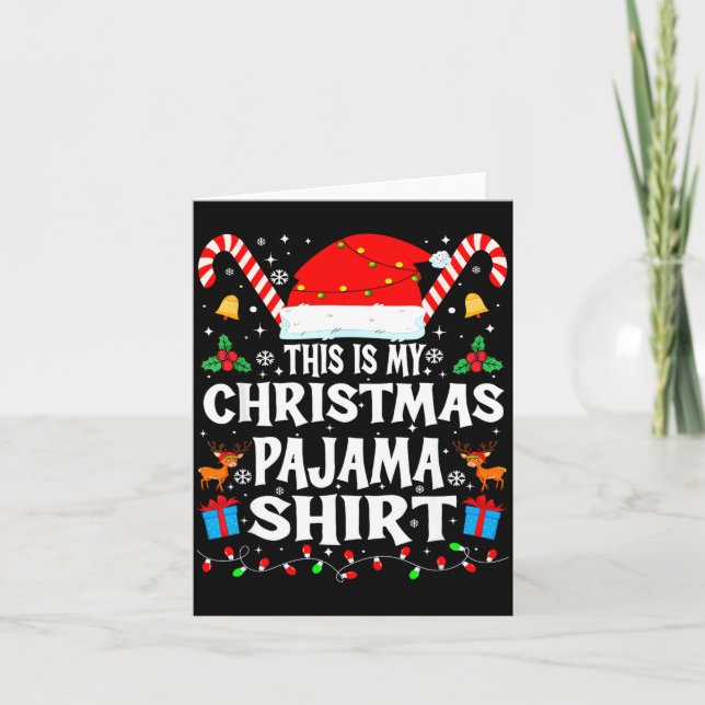 Tarjeta This Is My Christmas Pajama Xmas Pjs Men Women Fun (Anverso)