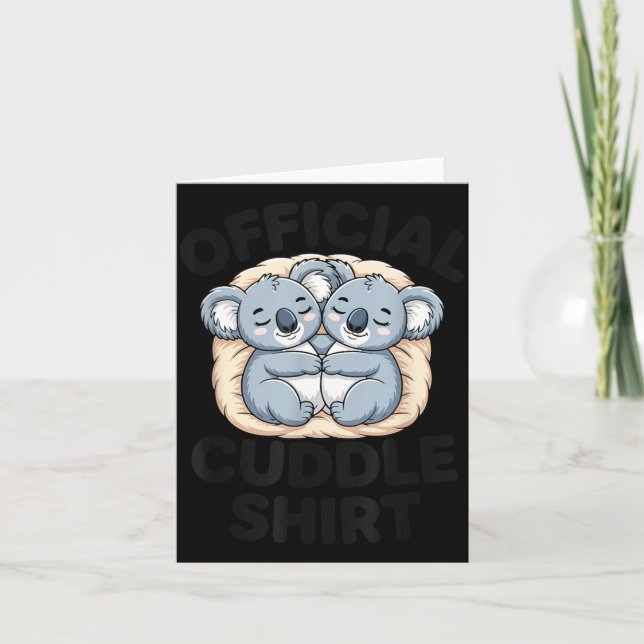 Tarjeta This Is My Cuddle Shirt Cute Koala Matching  (Anverso)