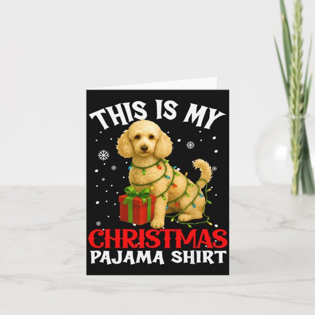 Tarjeta This Is My Odle Christmas Pajama Shirt Xmas Pet Do (Anverso)