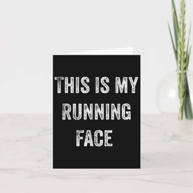Tarjeta This Is My Running Face Funny Running  (Anverso)