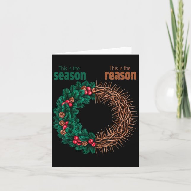 Tarjeta This Is The Season This Is The Reason Christian Ch (Anverso)