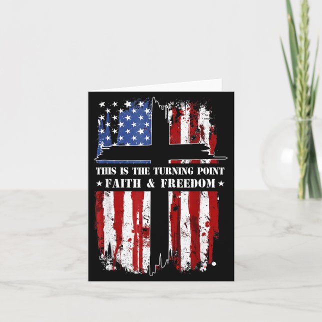 Tarjeta This Is The Turning Int Patriotic Christian Faith  (Anverso)
