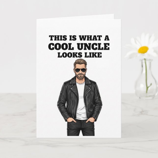 Tarjeta This Is What a Cool Uncle Looks Like (Planta pequeña)