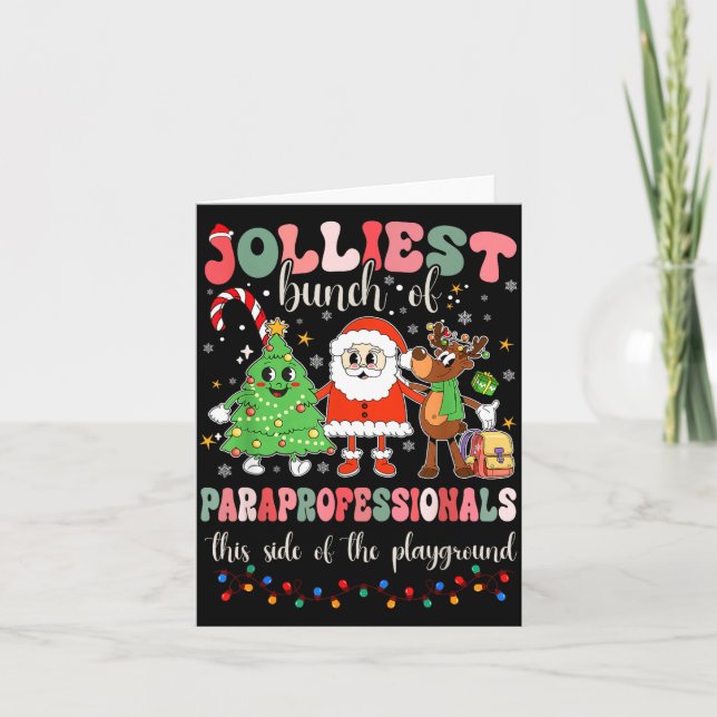 Tarjeta This Side Of The Playground Cute Merry Paras  (Anverso)