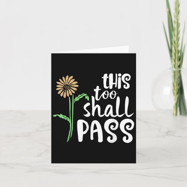 Tarjeta This Too Shall P Motivational  (Anverso)