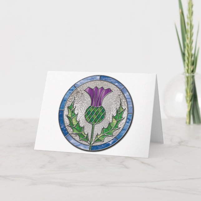 Tarjeta Thistle de vidrio (Anverso)