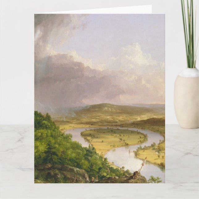 Tarjeta Thomas Cole El Oxbow El río Connecticut (Anverso)