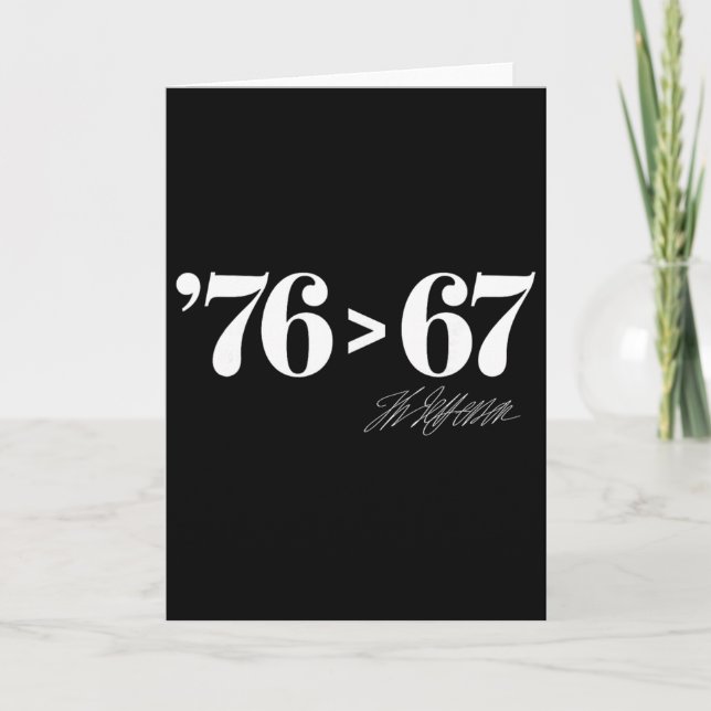 Tarjeta Thomas Jefferson 76 > 67 Evidente Minimal M (Anverso)