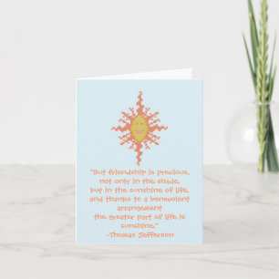 Tarjeta Thomas Jefferson Friendship Quote Card