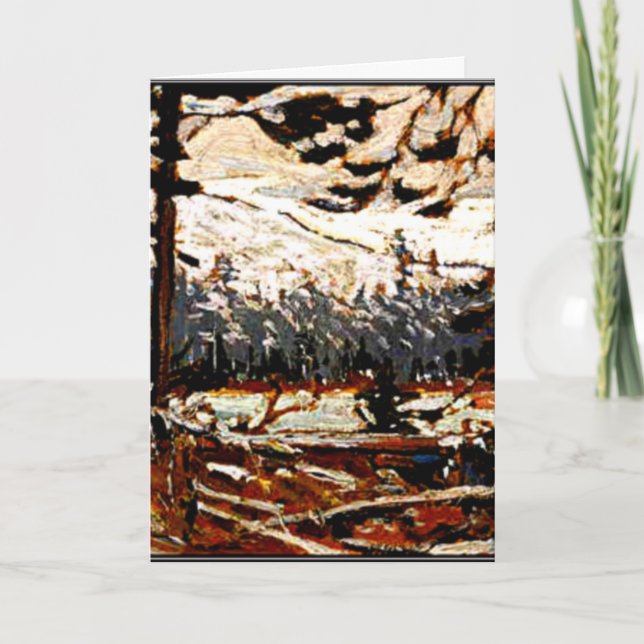 Tarjeta Thomson - Interior del bosque, parque Algonquin (Anverso)