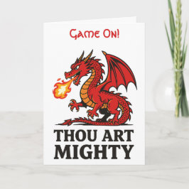 Tarjeta Thou Art Mighty Red Dragon With Fire Breath