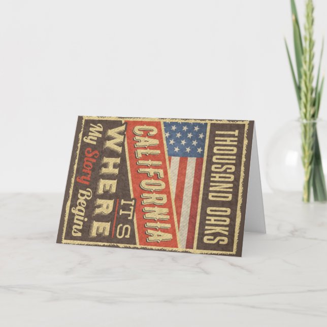 Tarjeta Thousand Oaks California (Anverso)
