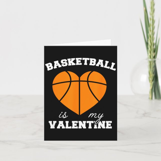 Tarjeta Threadrock Baloncesto Es Mi San Valentín - Mujer U (Anverso)