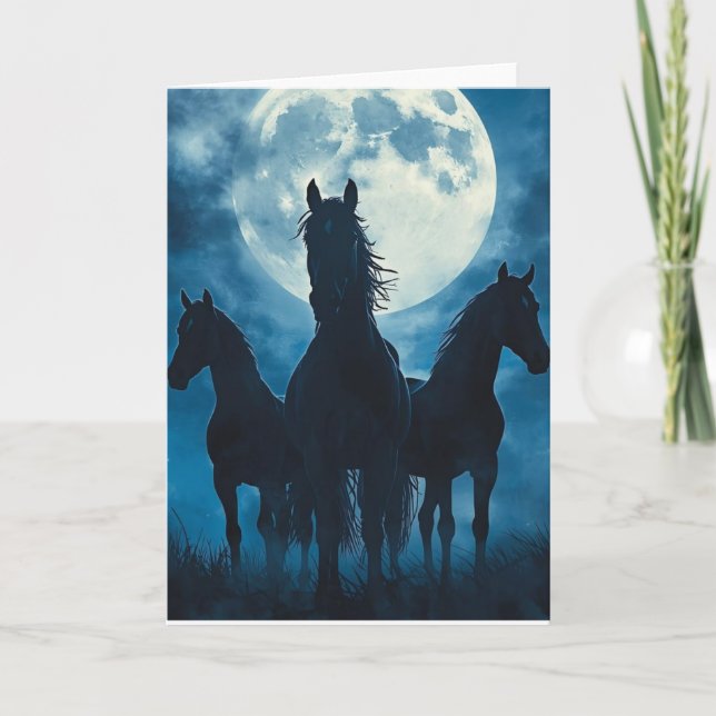 Tarjeta Three Horse Moon (Anverso)