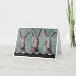 Tarjeta Three Incredulous Rabbits Card