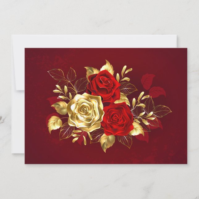 Tarjeta Three Jewelry Roses (Anverso)