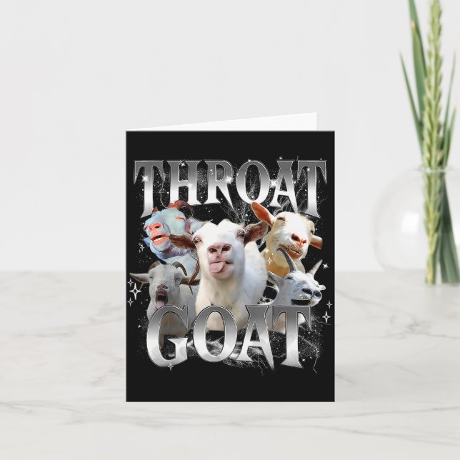 Tarjeta Throat Goat Funny Offensive Adult Humor Bootleg  (Anverso)