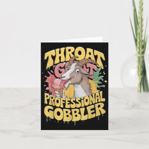 Tarjeta Throat Goat Profesional Gobbler Retro Inapropiado