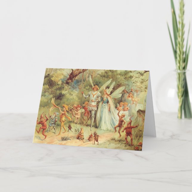 Tarjeta Thumbelina y el príncipe Boda, cuentos de hadas ve (Anverso)