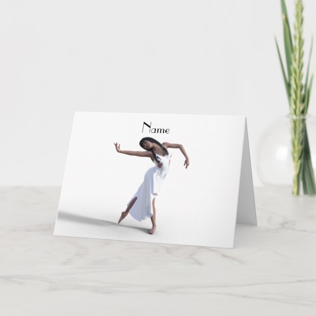 Tarjeta Thunder_Cove de bailarina de vestir blanco (Anverso)