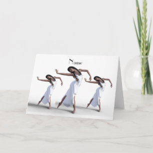 Tarjeta Thunder_Cove de bailarina de vestir blanco 