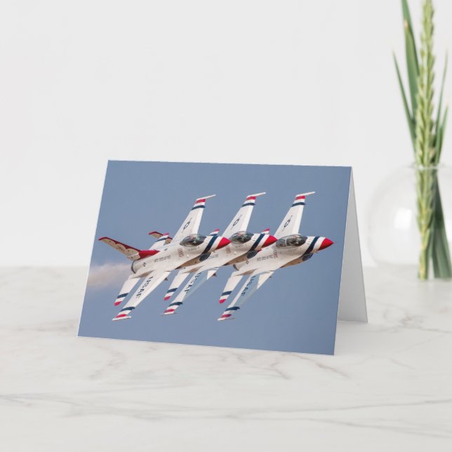 Tarjeta Thunderbirds F-16 de USAF el 4 de julio/Día de la  (Anverso)