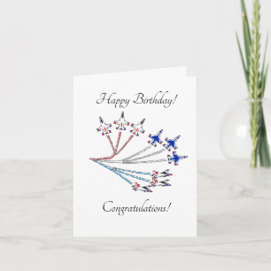 Tarjeta Thunderbirds - Personalizable - Blanco de la carta