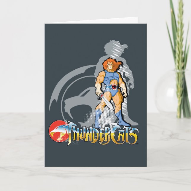 Tarjeta ThunderCats | Lion-O Halfttone Shadow Graphic (Anverso)