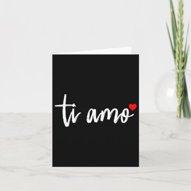 Tarjeta Ti Amo Italiano I Love You Valentine's Day Relatio (Anverso)