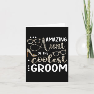 Tarjeta Tía asombrosa de la tía de Groom de la tía Groom