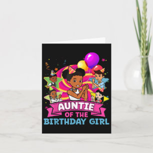 Tarjeta Tía: Chica De Cumpleaños Fiesta Doll Pink Family D